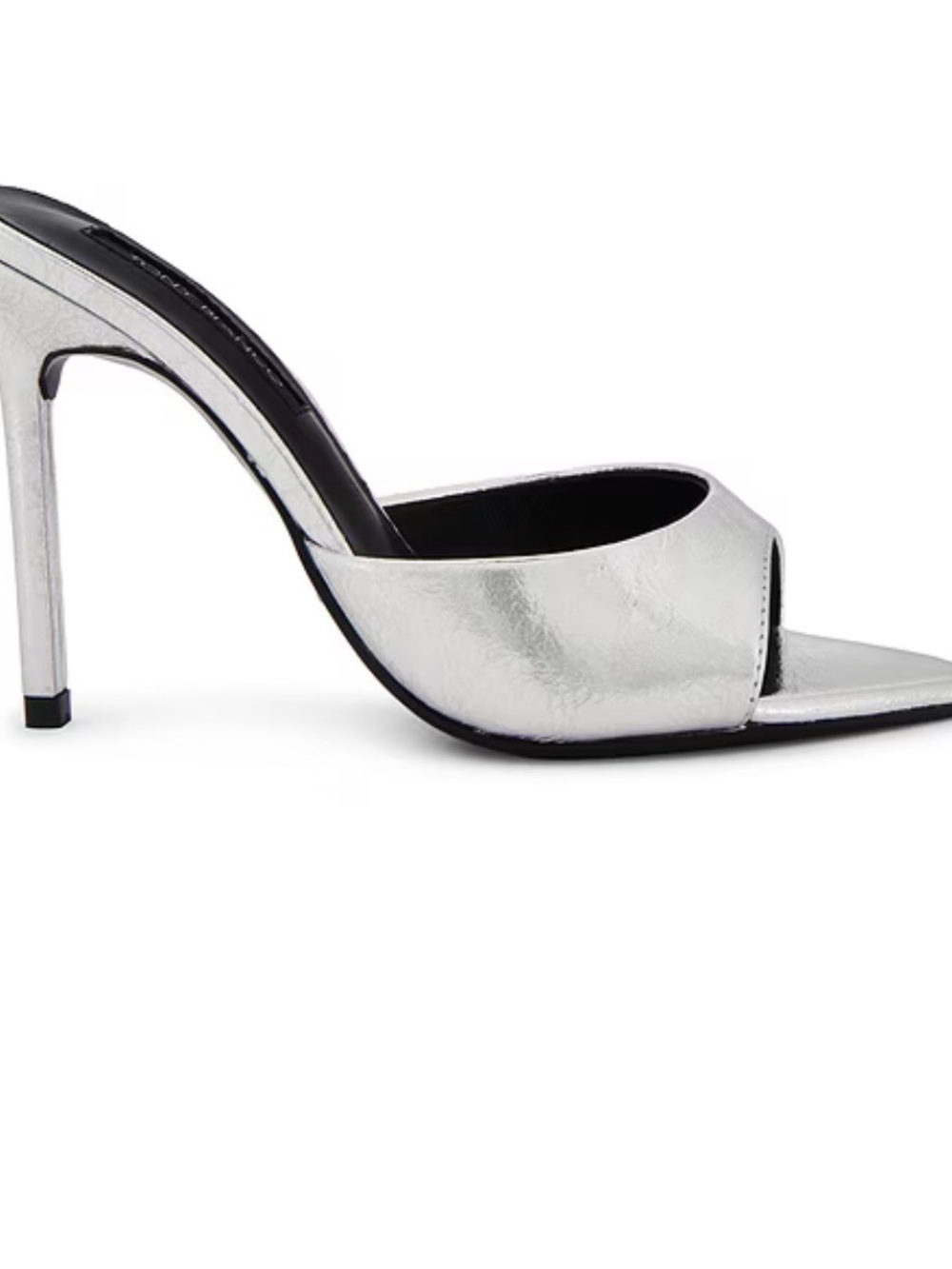 Tony Bianco Metallic Silver Women's Open-Toe Stiletto Mule Size 8